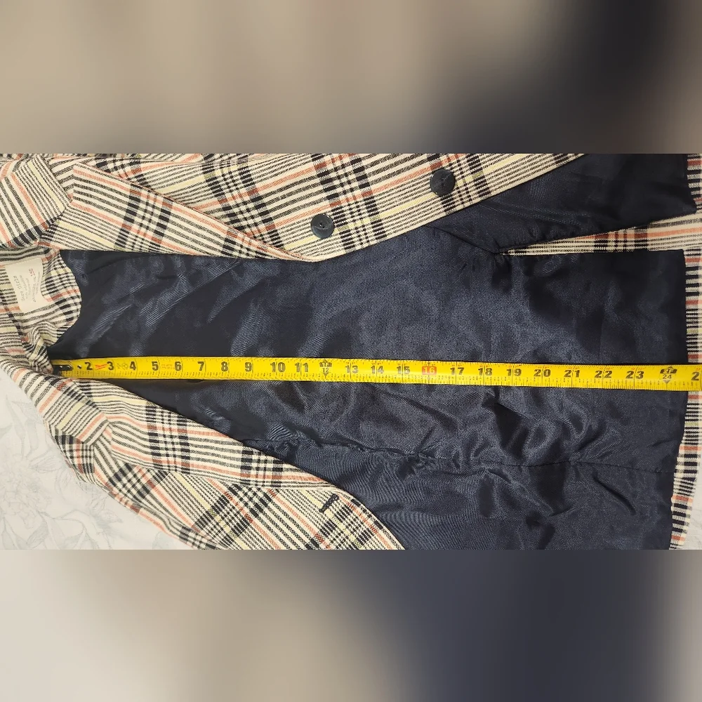 Zara Kids Plaid Blazer Coat 11/12 - Picture 2 of 5